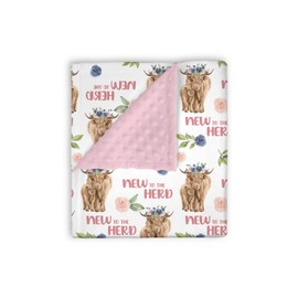 EyMzcod Mink Baby Girl Blanket Farm Life Barn Animal Pink, Cow Horse Sheep Chicken Chick Pig Tractor Double Layer Dotted Backing Receiving Blankets Newborn Infant Toddler Nursery Crib Bedding 30 x 40