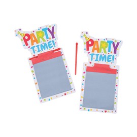 Fun Express Birthday Magic Screens - Stationery Set for Creative Fun at Parties and Celebrations, Toy Birthday Gift - Toddlers Drawing Tablet for Kids - 12 Pieces