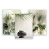 WBdesignz 3er Poster-Set – Tropisches Spa Design mit Palmenblättern &