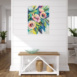 Fine Art Canvas Pink Delights II Canvas Wall Decor by Artist Jeanette Vertentes for Living Room, Bedroom, Bathroom, Kitchen, Office, Bar, Dining & Guest Room - Ready to Hang - 24 in x 32 in