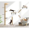 83 Inch Floor to Ceiling Cat Tree, Wall Mounted Tower
