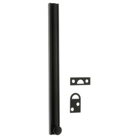 idh by St. Simons 11066-019 Professional Grade Quality Genuine Solid Brass Surface Bolt with 1-Inch Throw, 8-Inch, Matte Black