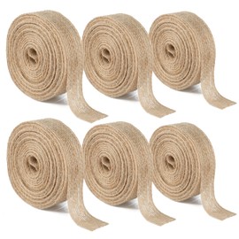 KINGLAKE Jute Ribbon Roll 2 cm Fine, 60 m Jute Ribbon Vintage, Hessian Ribbon Natural, Decorative Ribbon Jute for DIY Craft Packaging, Gift, Wedding, Christmas, Dining Table, Bouquet Decoration
