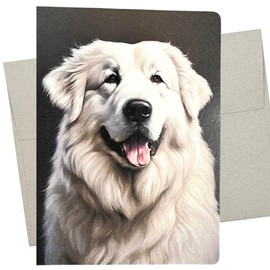 Whitman and Daughter Great Pyrenees Card (1 Premium Card, 5X7 Inch) dog card blank for every occasion like birthday, thank you, or thinking of you - 819