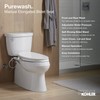 Kohler PureWash M300 Manual Elongated Bidet Toilet Seat, Chrome Handle,