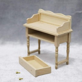 MILISTEN 1:12pcs Doll Table Mini Desk Mini Wooden Desk Mini Furniture Model Dollhouse Doll Decoration Accessories