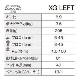 Shimano Bait Reel, 26 Calcutta-Contest BFS Limited XG Left Handle
