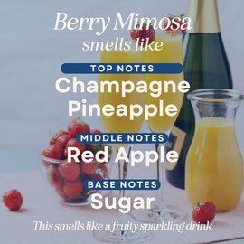 Scented Room, Linen & Body Spray – Milky Hair & Body Mist, Long-Lasting Fragrance, Luxury Air & Fabric Freshener, Designer-Inspired Scents:_Berry Mimosa_2 oz Travel Mini