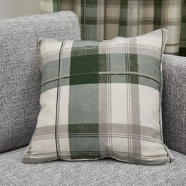 Fusion - Balmoral Check - Cushion Cover - 43 x 43cm in Green