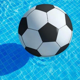 CKB LTD Extra Large Giant Inflatable Football - 105cm Inflatable Beach Ball For Adults and Kids – Summer Holiday Blow Up Toys Swimming Pool Party Beach