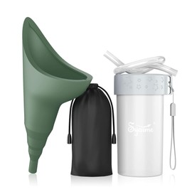 Female Urination Device,Portable Reusable Urinal Funnel with Extension Tube,Small Folding Storage,Suitable for Travel, Festivals, Camping, Traffic jams, etc,Includes Waterproof Bag, Waterproof Cup