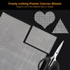 Realure 17 Pcs Cross Stitch Plastic Mesh Canvas Sheets with