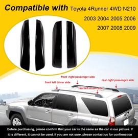Car Roof Rack End Caps Compatible with Toyota 4Runner 4WD N210 2003 2004 2005 2006 2007 2008 2009 Roof Rack Cover Roof Rail End Cap Shell Protection Roof Rack Accessories