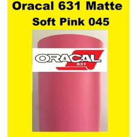 Oracal 631 Soft Matte Pink 045 Vinyl Indoor Removable Stickers 12"x 10 ft