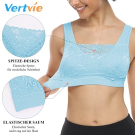 Vertvie Women’s Stretch Push-Up Bra, Padded, No Underwire, Sports Bra Set for Fitness Training, Yoga, Pack of 3