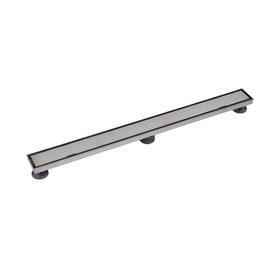 Oatey DLS1360R2 Designline Stainless Steel Linear DIY Shower Drain Tile-In Grate with Adjustable Leveling Feet and Hair Catcher, 36 Inch