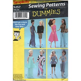 Simplicity 11 1/2" Fashion Doll Clothes Sewing Patterns for Dummies