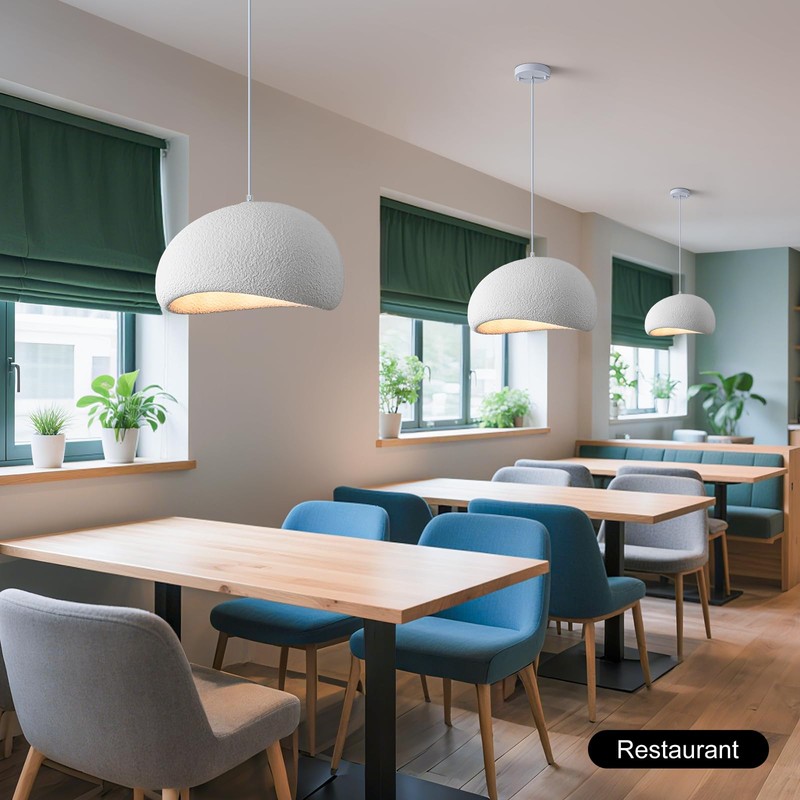 BESTWEST 15.7 inch Wabi Sabi Pendant Light for Dining Room