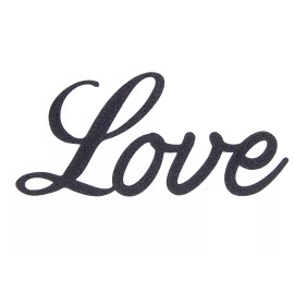 Medallurgy Love Word Art Sign Home Kitchen Decor Wall Hanging Cursive Script Typography