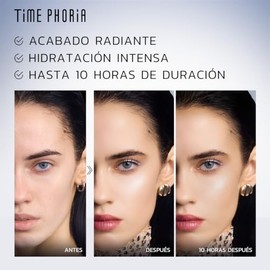 TIMEPHORIA Timeless Utopia Glow Cushion Foundation 002 Birch, Base de Maquillaje Cushion, Acabado Luminoso, Cobertura Media a Alta, Ácido Hialurónico 
