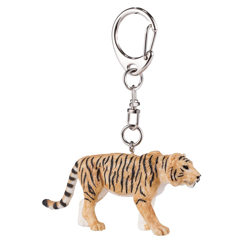 Mojo 387487 Tiger Animal Figure Keychain, Braun