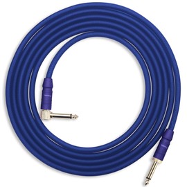 Pronomic Trendline INST-A-3B Professional Guitar / Instrument Cable / 6.3 mm Jack / 24 Carat Gold-Plated / Flexible and Robust Outer Jacket / 3 m Blue