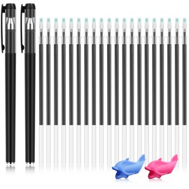 WANFRES Grooved book magic pens for kids disappearing ink pens and reusable grooved handwriting practice or grooved writing books for kids 3-5, children magic copy books, invisible ink pen refills.