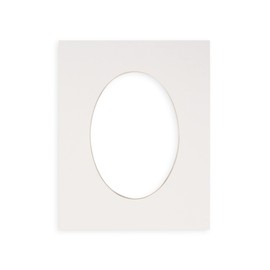 CountryArtHouse White Acid Free 10x12 Oval Picture Frame Mat with White Core Bevel Cut for 8x10 Pictures - Fits 10x12 Frame - Pack of 1 Matboard