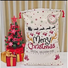 Christmas Bag Large Santa Sack Canvas Bag Size 70 x 50cm