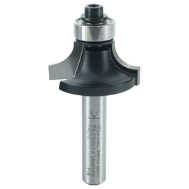 ENT Rounding Over Cutter TC Shank (C) 8 mm, Diameter (A) 28,6 mm, B 12,7 mm, R 8 mm, D 32 mm, with Ball Bearing