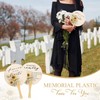 100 Pcs Funeral Favors for Guests Funeral Fans Bulk, Sunflowers