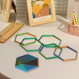 Fractal Fidget Hexagon, 3D Printed Hexagonal Toys,Hexagon Fidget Toy，Infinity Cube Fidget Toy 3D Printed Anxiety Toys for Stress Relief and Desk Fidgeting(5.75in)-B