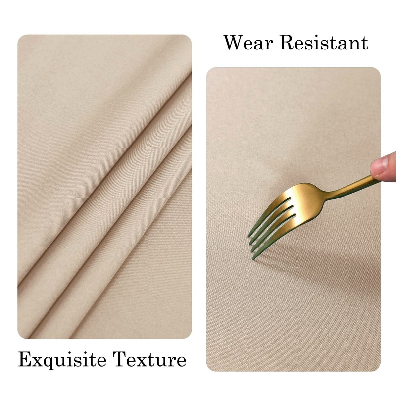 XWZO Table Cloth Square Solid Table Cover Water Resistant Table