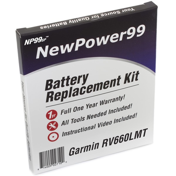 NP99sp NewPower99 Battery Replacement Kit with Battery, Video Instructions and