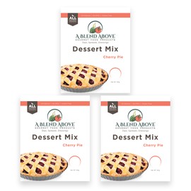 A Blend Above Cherry Pie No Bake Dessert Mix, 3 Pack, No-Bake Cheesecake, Fruit Dip, Dessert Mix, Bagel Topping, Frosting, Cheesecake Filling, Quick and Easy to Make, Makes 16 Ounces, Cream Cheese, Whipped Topping, Gluten-Free, No MSG, No Sodium, No pres