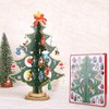 GEEDIAR Wooden Christmas Tree 3D DIY Creative Miniature Ornaments Festival