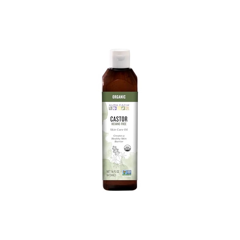 Aceite de ricino orgánico de Aura Cacia para el cuidado