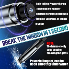AELVOURS Safe Hammer Car Window Breaker Seatbelt Cutter - Safehammer Glass Breaker 2024 Newest 2 in 1 Emergency Car Window Breaker Tool - Road Trip Essentials Safe Hammer Glass Breaker Under Water