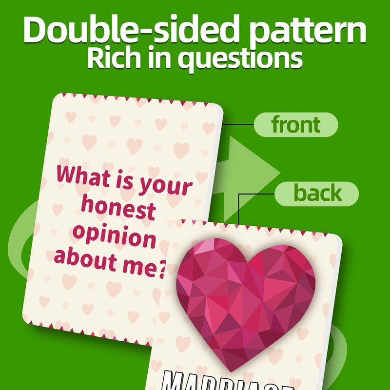 Couples Questions Card Game - Dates Card Set of 50