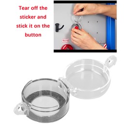 30mm Button Protector, Emergency Stop Switch, BS‑02 Transparent Dustproof Round safety Cover for Industrial Chemical