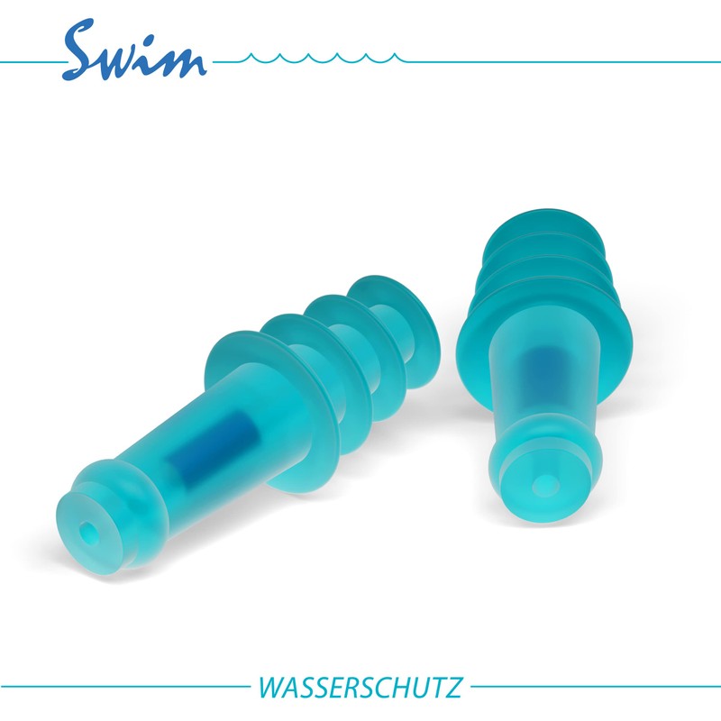 SANOHRA swim Ohrstöpsel - wasserdichte Ohrenstöpsel zum Schwimmen - wiederverwendbar