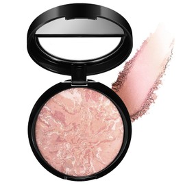 Baked Foundation For Mature Skin, Brighten Color Correcting Powder Foundation Full Coverage for Face, Lasting Oil-control Shimmer Natural Smooth Makeup, Cover Fine Lines, Blemishes (Fair)