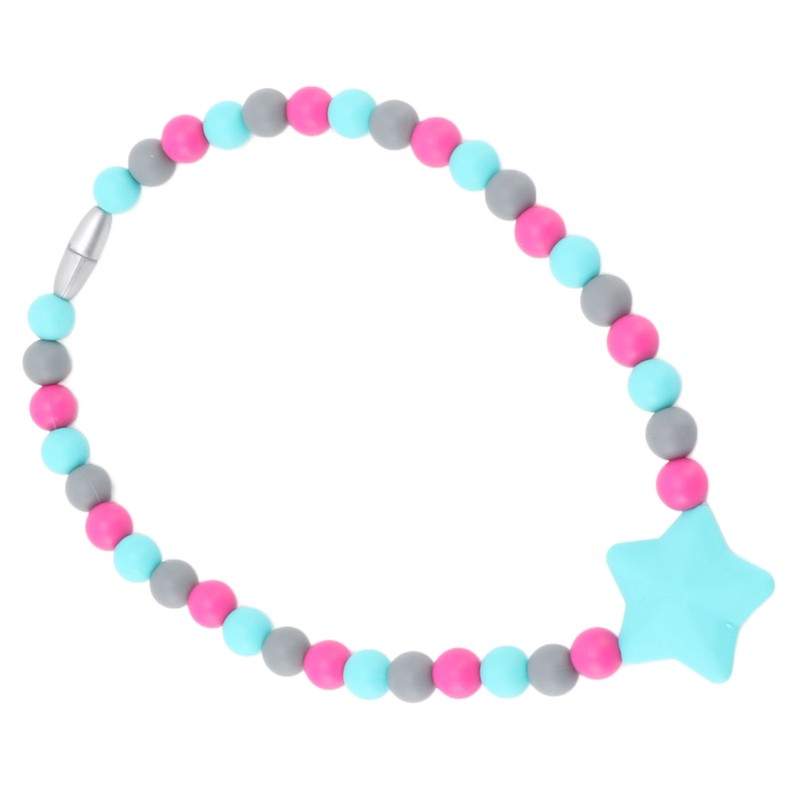 Silicone Baby Teething Necklace Soft Flexible Safe Infant Toddler Teether