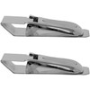 Set of 2 Chrome-Plated Hinged Stainless Steel Money Clips in