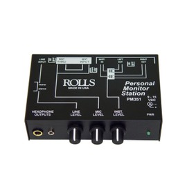 Rolls PM351 Personal Monitor Station,Black
