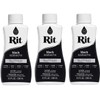 Rit 88150 Liquid Dye, Black, 8-oz. - Quantity 3