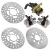 Caltric Front and Rear Brake Discs w/ Calipers Fits Yamaha