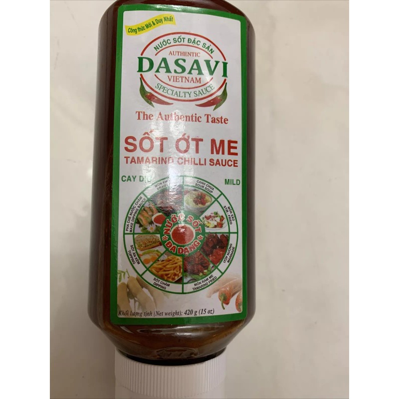 Dasavi Tamarind Chili Sauce Sot Ot Me Banh Trang Tron