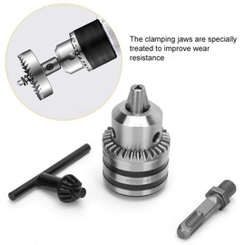 3.0-16MM 1/2-20UNF Drill Chuck Kit, UNF Key Type Electric Drill Chuck with SDS Electric Hammer Shank