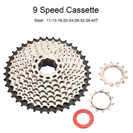 BESNIN Mountain Bike Cassette 9 Speed 11-40T 11-13-16-20-24-28-32-36-40T Cassette Bicycle Freewheel